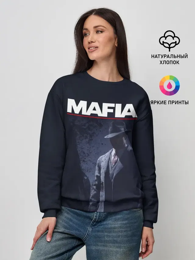 Женский свитшот с принтом «Mafia»