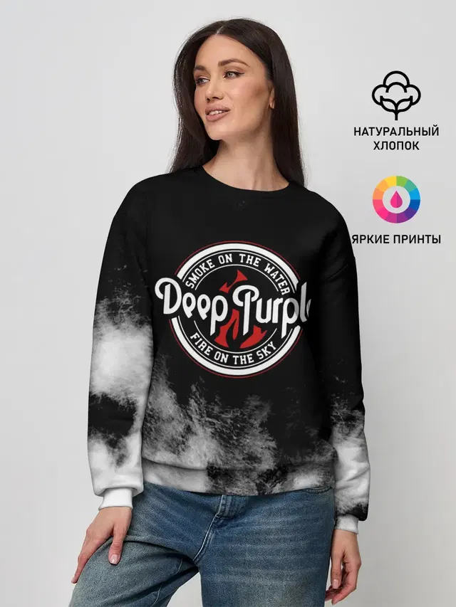 Женский свитшот с принтом «Deep Purple»