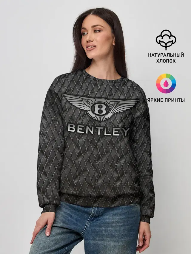 Женский свитшот с принтом «Разные автомобильные — Bentley»