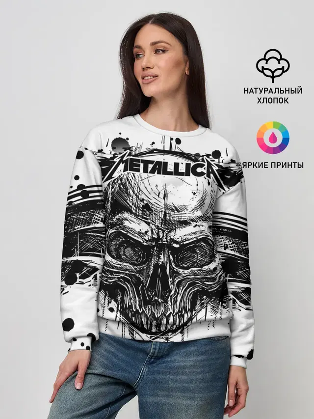 Женский свитшот с принтом «Metallica»