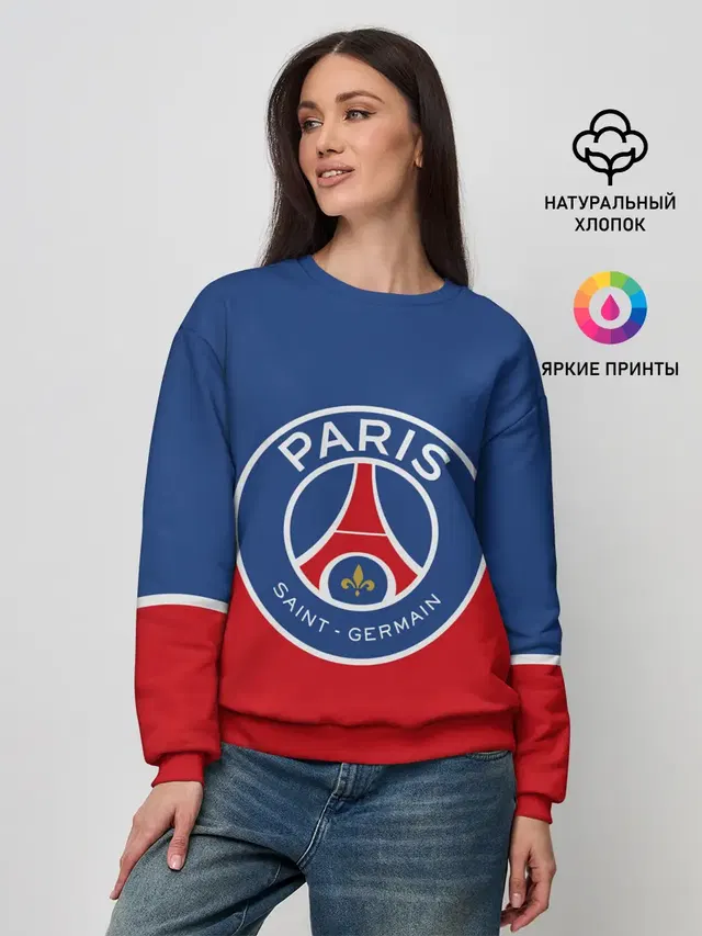 Женский свитшот с принтом «ПСЖ — FC PSG»