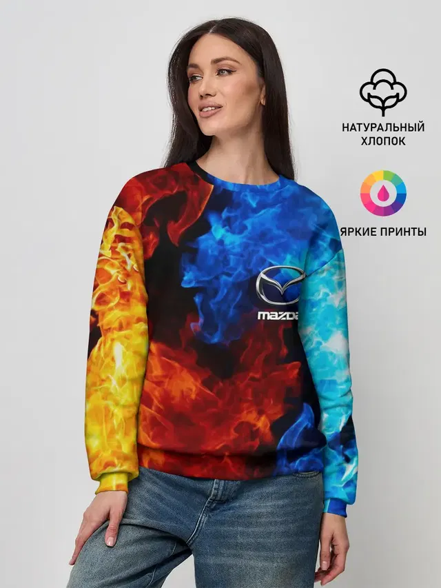 Женский свитшот с принтом «Fire»