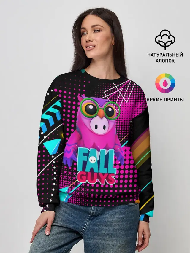 Женский свитшот с принтом «Fall Guys — Saw»