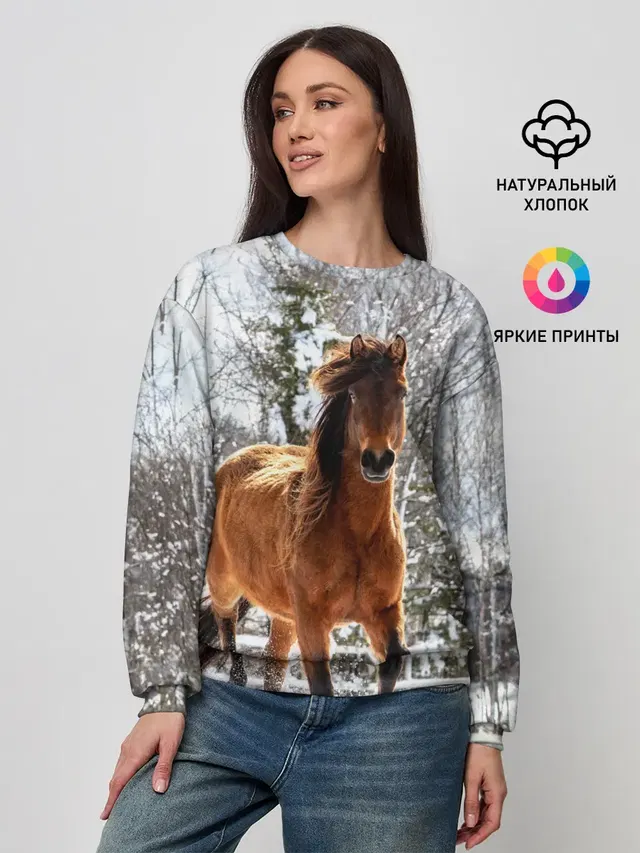 Конь и снег