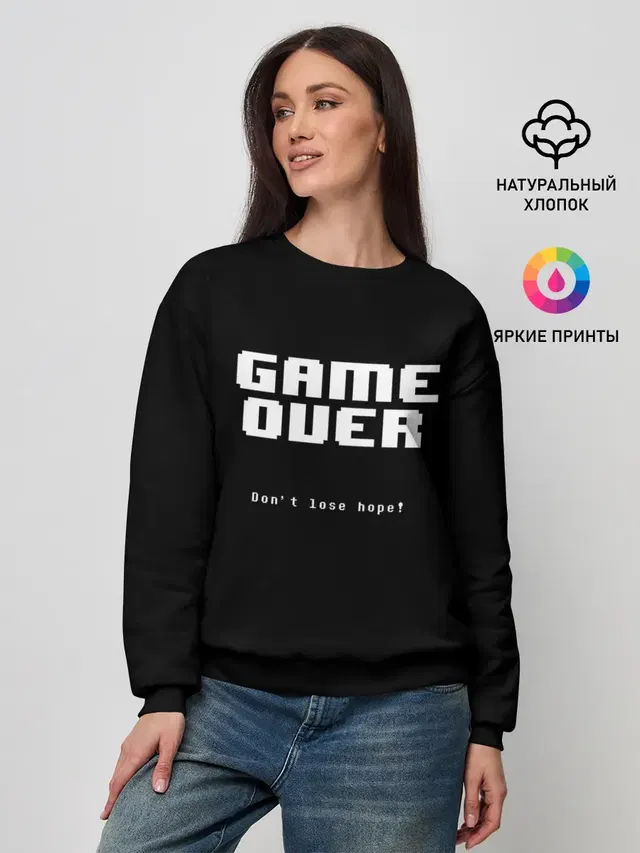 Женский свитшот с принтом «Undertale Game Over»