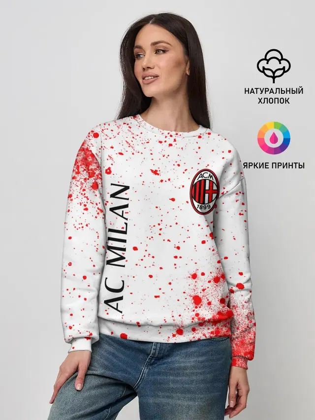 Женский свитшот с принтом «Милан — AC MILAN»