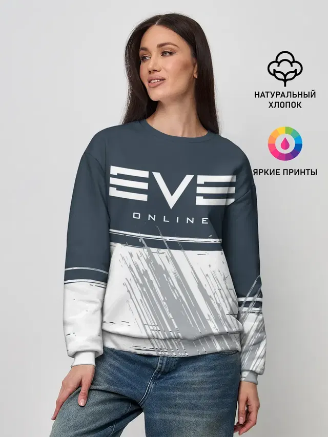 Женский свитшот с принтом «EVE online — ИВ ОНЛАЙН»