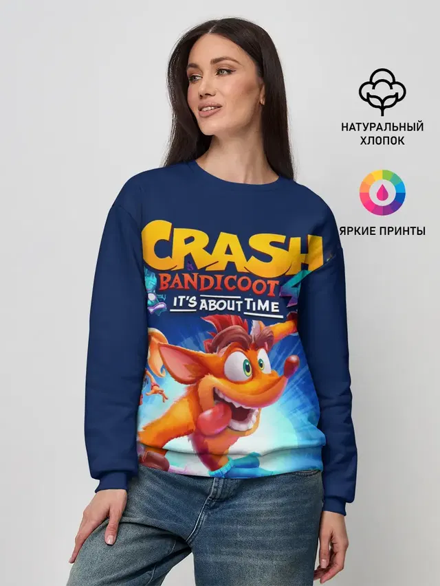 Женский свитшот с принтом «Игры — Crash Bandicoot»