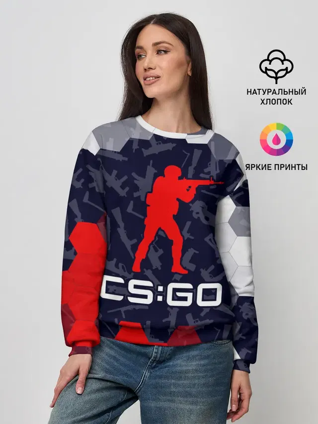 Женский свитшот с принтом «Counter-Strike — CS GO»