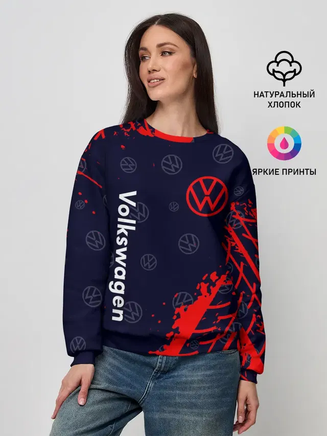 Женский свитшот с принтом «Volkswagen — Фольксваген»