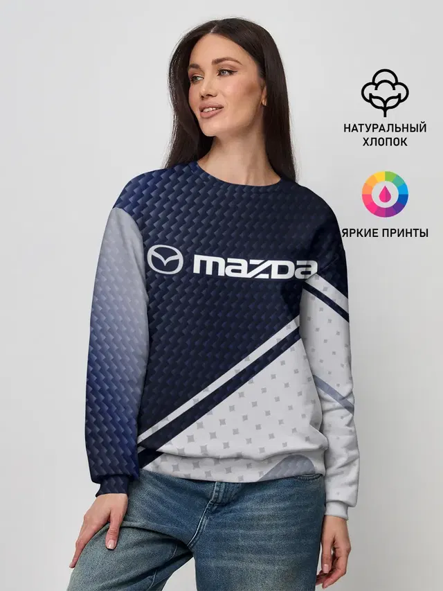Женский свитшот с принтом «Mazda»