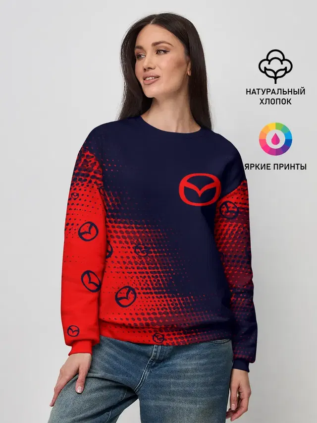 Женский свитшот с принтом «Halftone»