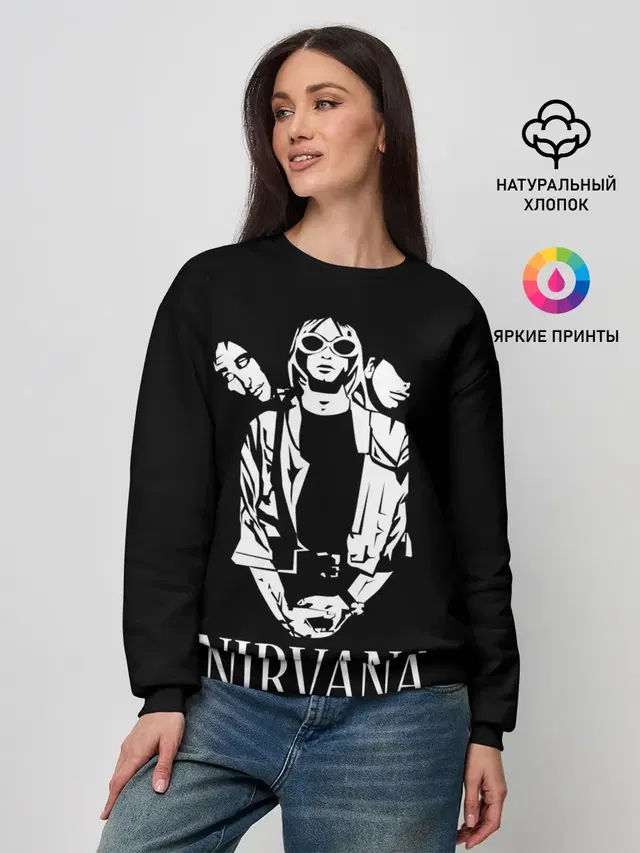 Женский свитшот с принтом «Kurt Cobain»