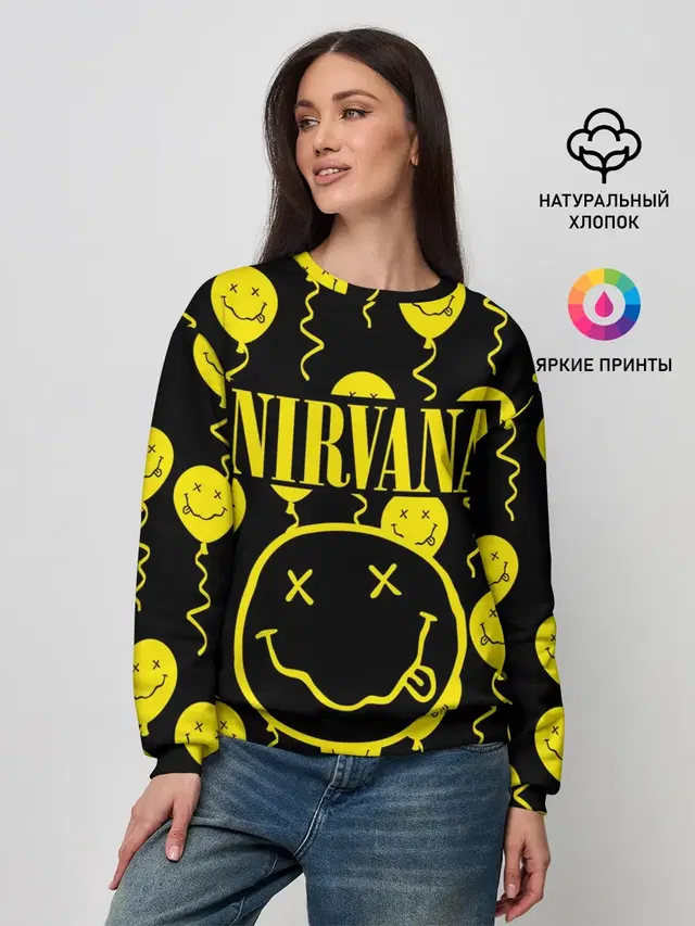 Женский свитшот с принтом «Nirvana»