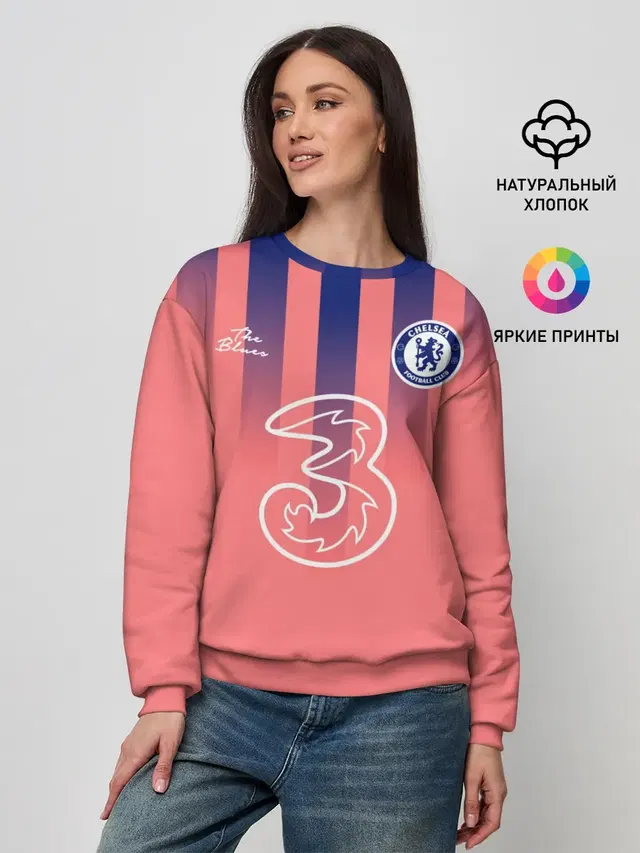 Женский свитшот с принтом «Челси — CHELSEA резервная сезон 20/21»