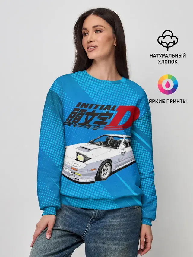 Initial D машина на голубом фоне