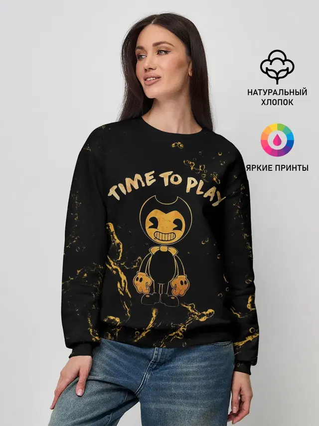 Женский свитшот с принтом «Time to Play»
