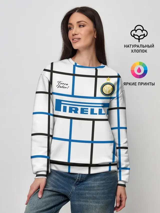 Женский свитшот с принтом «Интер — INTER выездная 20/21»