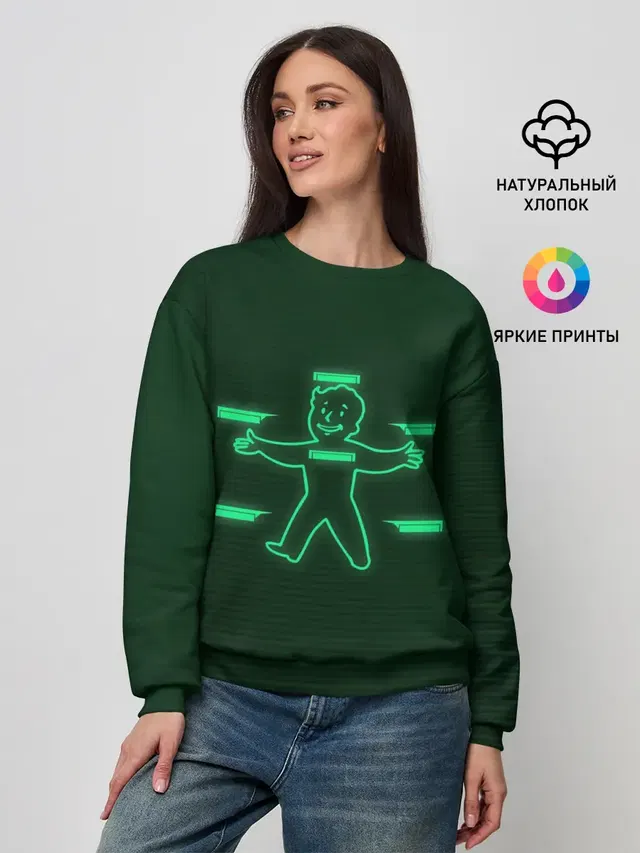 Женский свитшот с принтом «Vault-Boy HP»