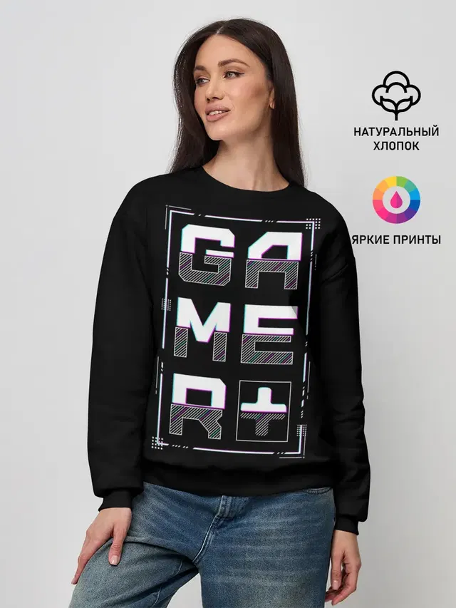 Женский свитшот с принтом «Gamer»