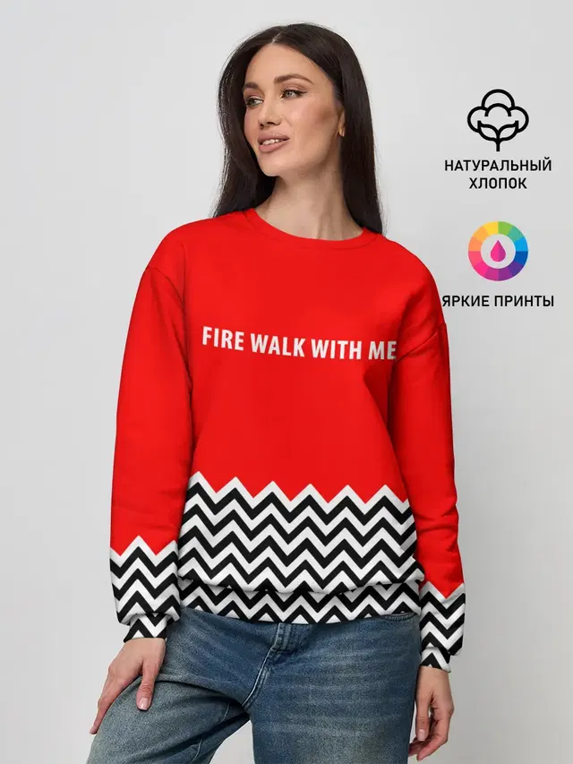Женский свитшот с принтом «Твин Пикс — Twin Peaks»