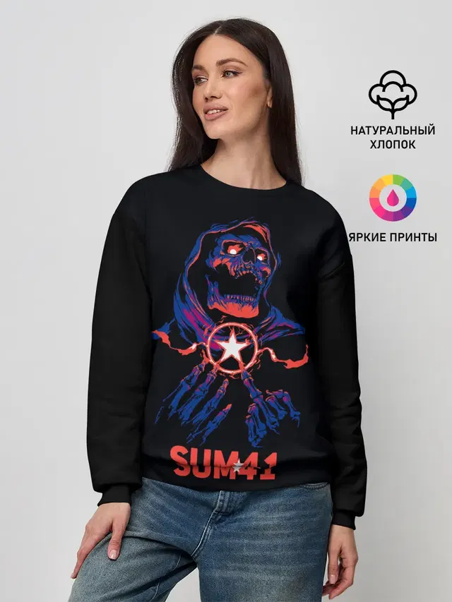 Женский свитшот с принтом «Sum41»