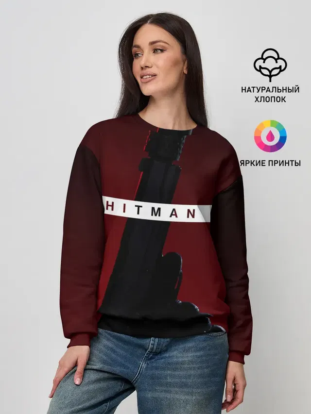 Женский свитшот с принтом «Hitman — Hitman III»