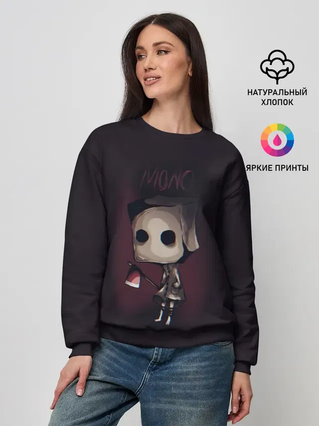 Женский свитшот с принтом «Little Nightmares 2 mono»