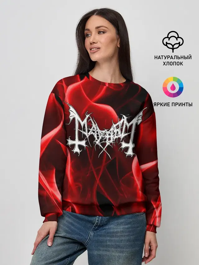 Женский свитшот с принтом «Mayhem»