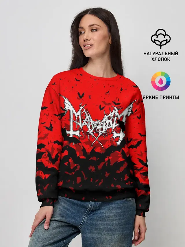 Женский свитшот с принтом «Mayhem»