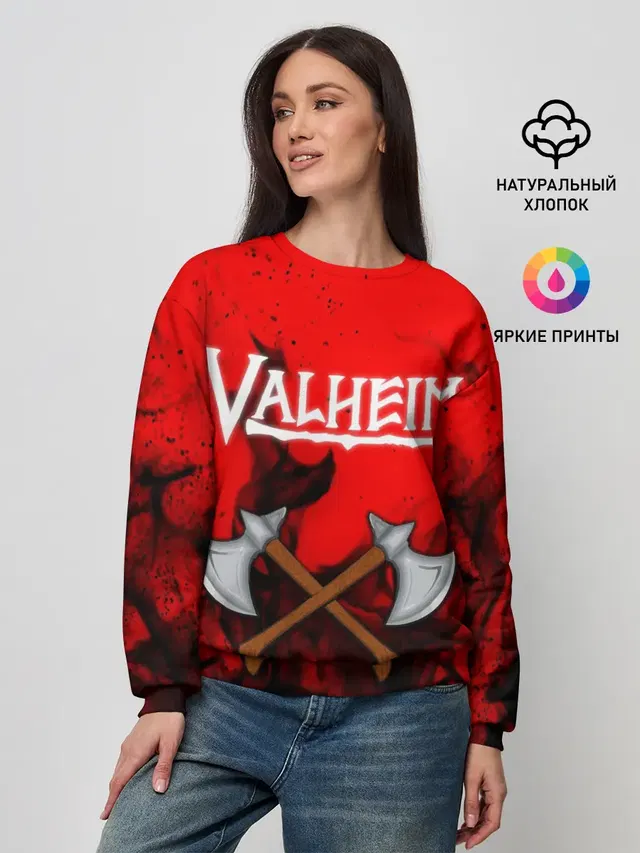 Женский свитшот с принтом «Valheim»