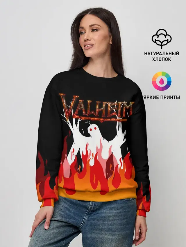 Женский свитшот с принтом «Valheim»