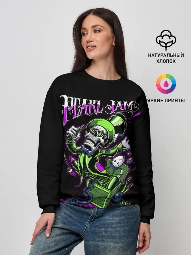 Женский свитшот с принтом «Pearl JAM»