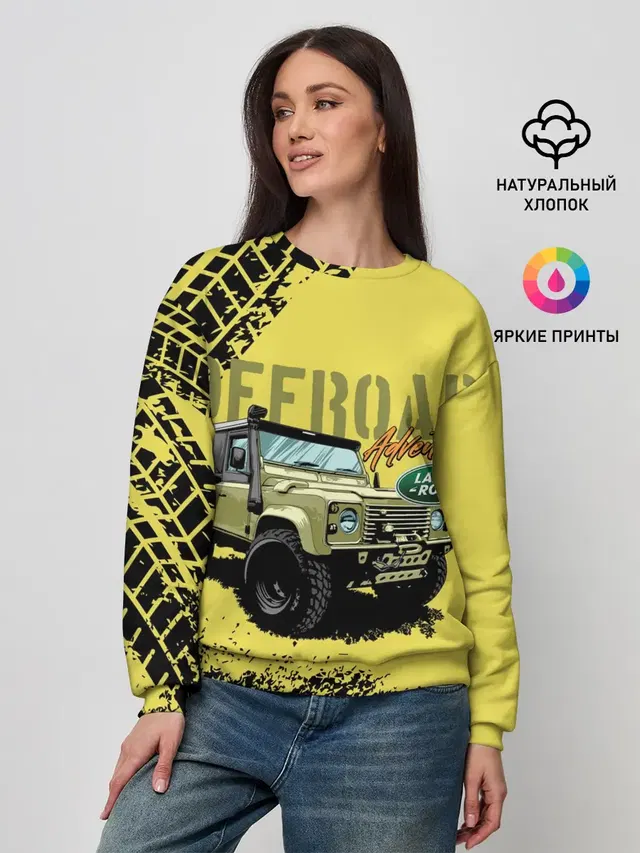 Женский свитшот с принтом «Land Rover»