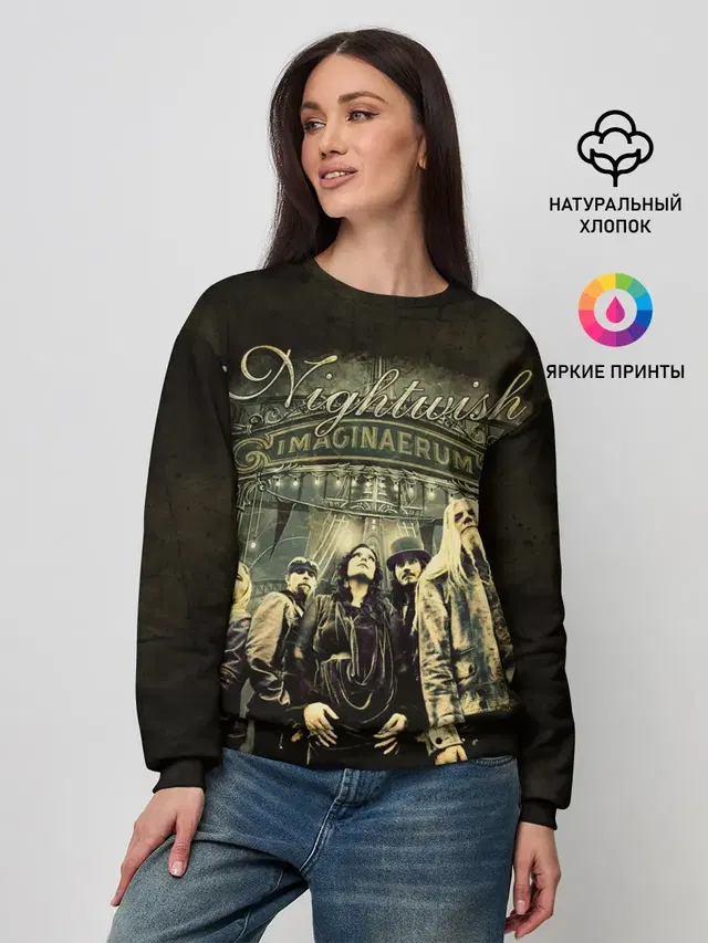 Женский свитшот с принтом «Разный рок — NIGHTWISH»