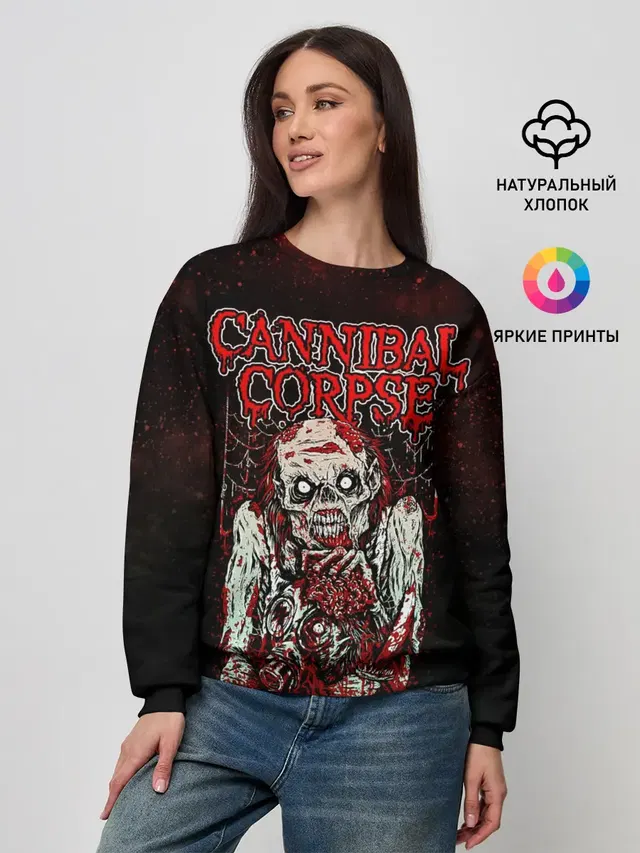 Женский свитшот с принтом «Cannibal Corpse»