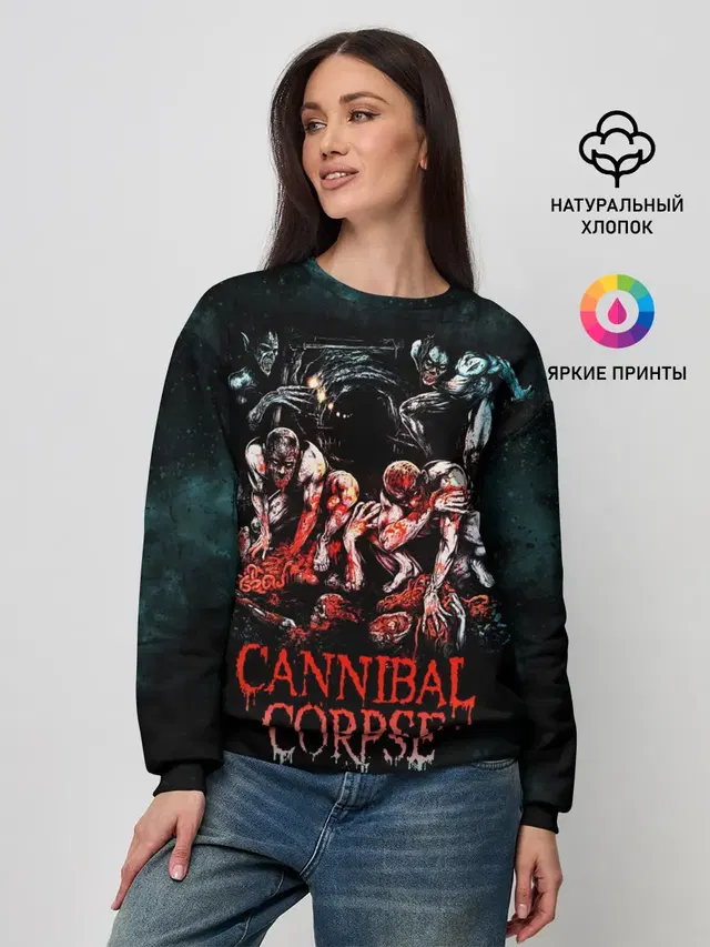 Женский свитшот с принтом «Cannibal Corpse»