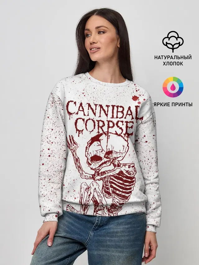 Женский свитшот с принтом «Cannibal Corpse»