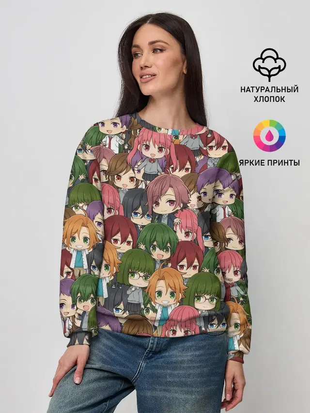 Женский свитшот с принтом «Хоримия — Horimiya Chibi»
