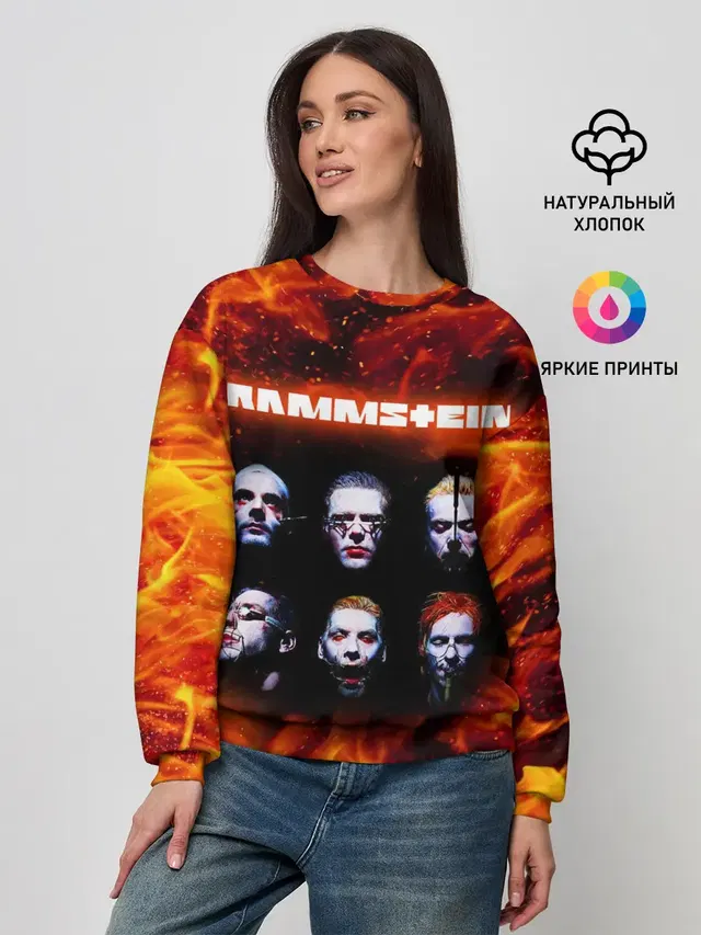 Женский свитшот с принтом «Rammstein»