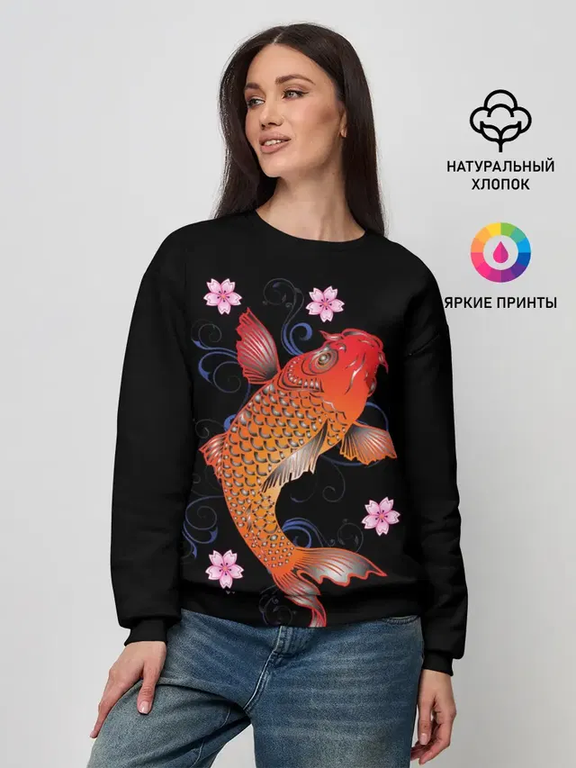 Карп Кои с Цветами