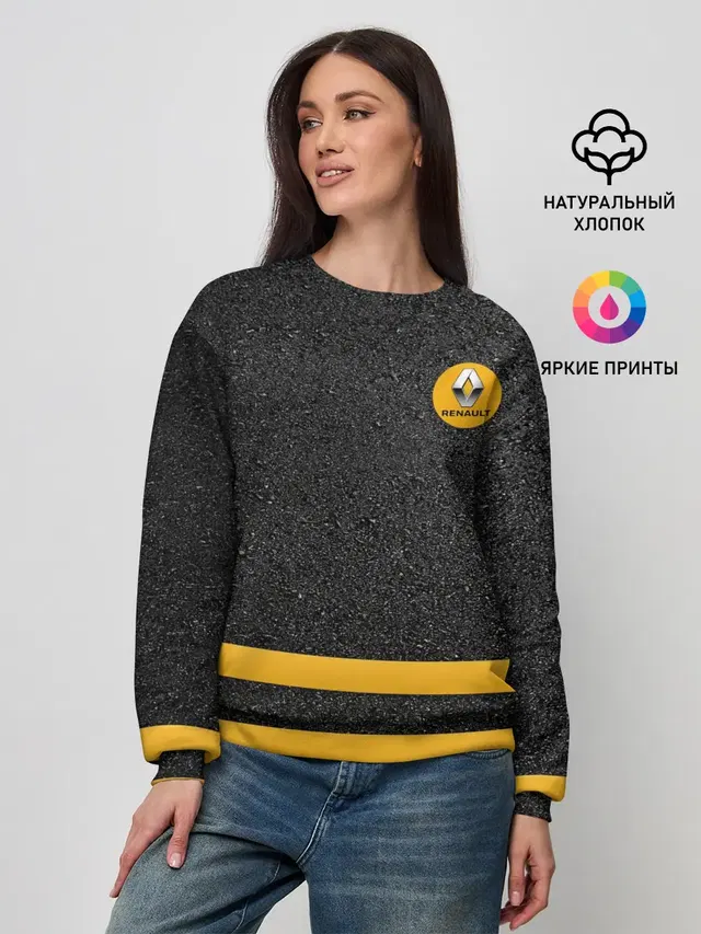 Женский свитшот с принтом «Renault — Passion for life»