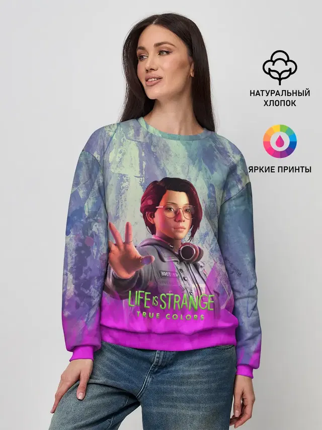 Женский свитшот с принтом «Alex Chen — Life is Strange True Colors»