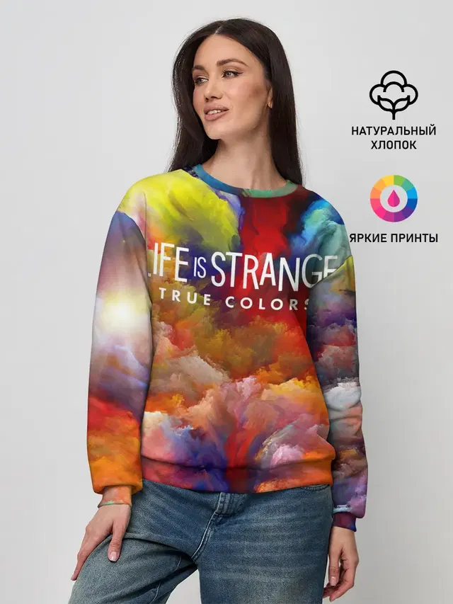 Женский свитшот с принтом «LiS True Colors — Life is Strange True Colors»