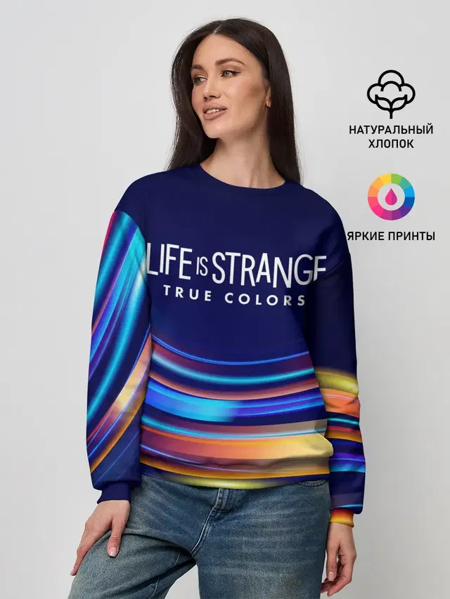 Женский свитшот с принтом «True Colors — Life is Strange: True Colors»