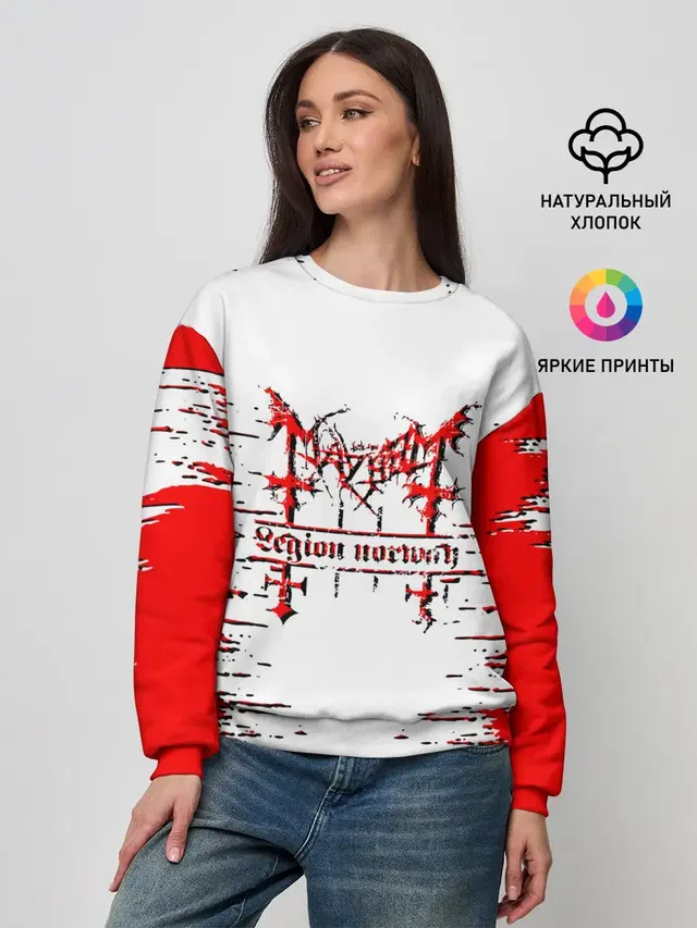 Женский свитшот с принтом «Mayhem»