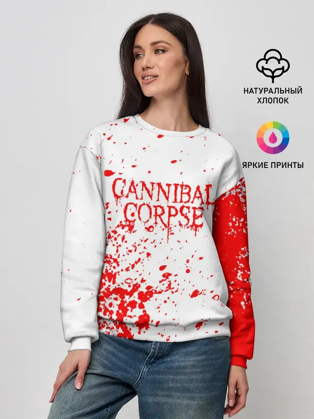 Женский свитшот с принтом «Cannibal Corpse»