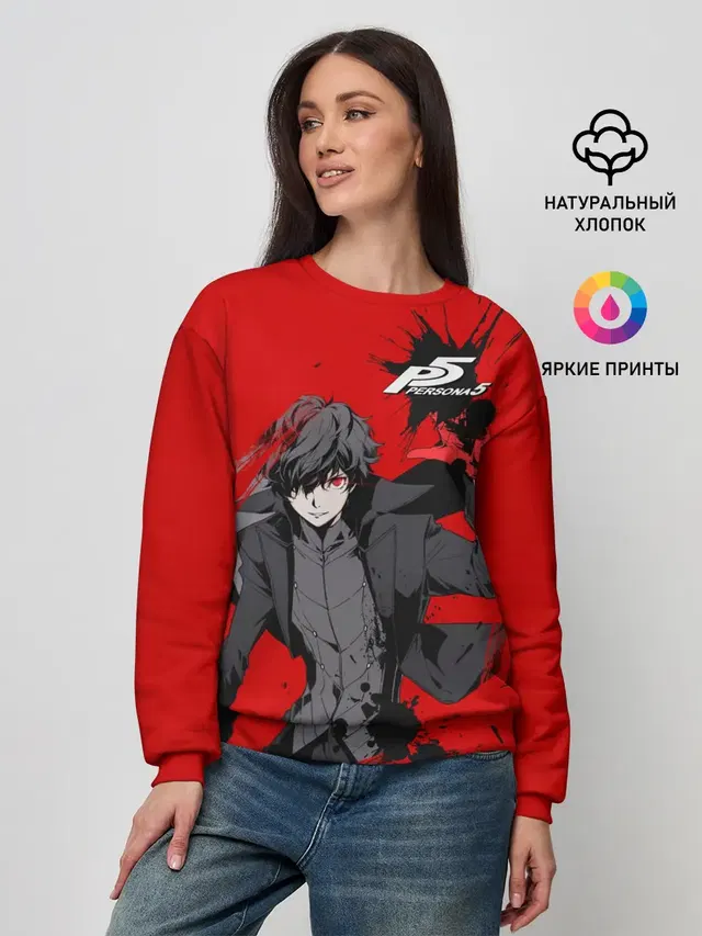 Женский свитшот с принтом «Persona 5 — joker»