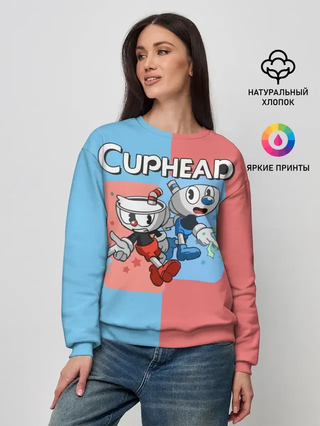Женский свитшот с принтом «Caphead»