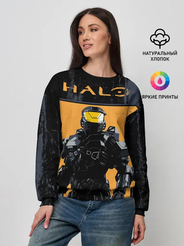 Женский свитшот с принтом «Halo Chef»
